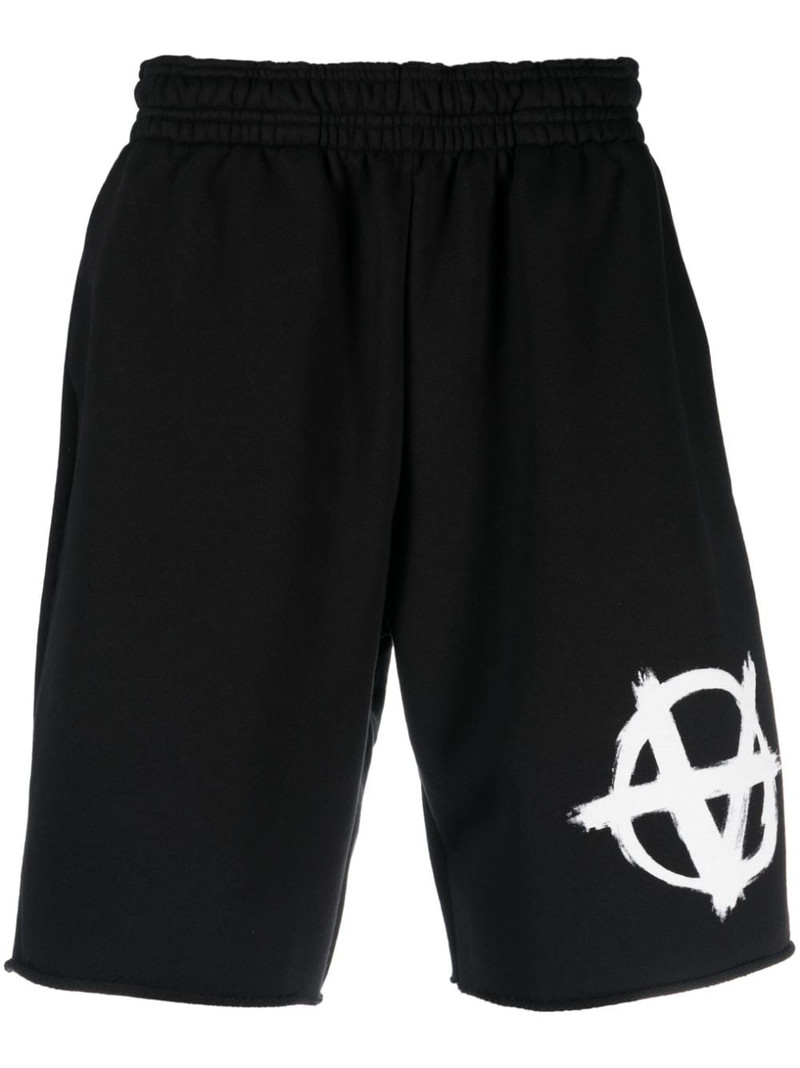 logo-print knee-length shorts 1