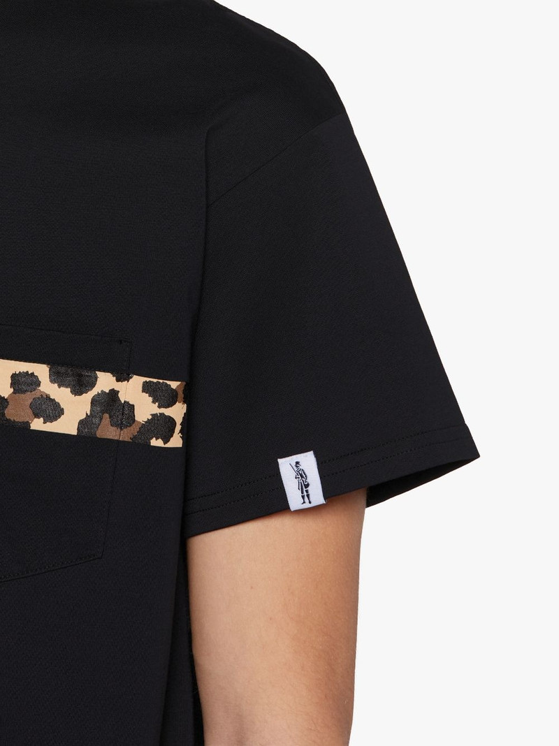 BLACK X LEOPARD COTTON T-SHIRT | GJM-206 6