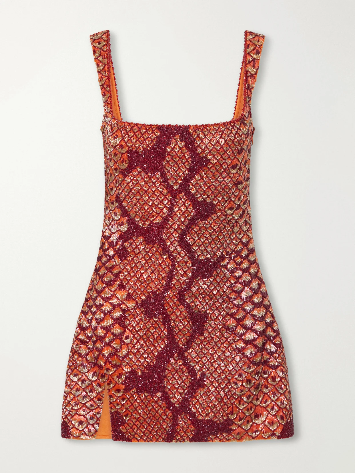 Medusa Embellished Stretch-mesh Mini Dress - 1
