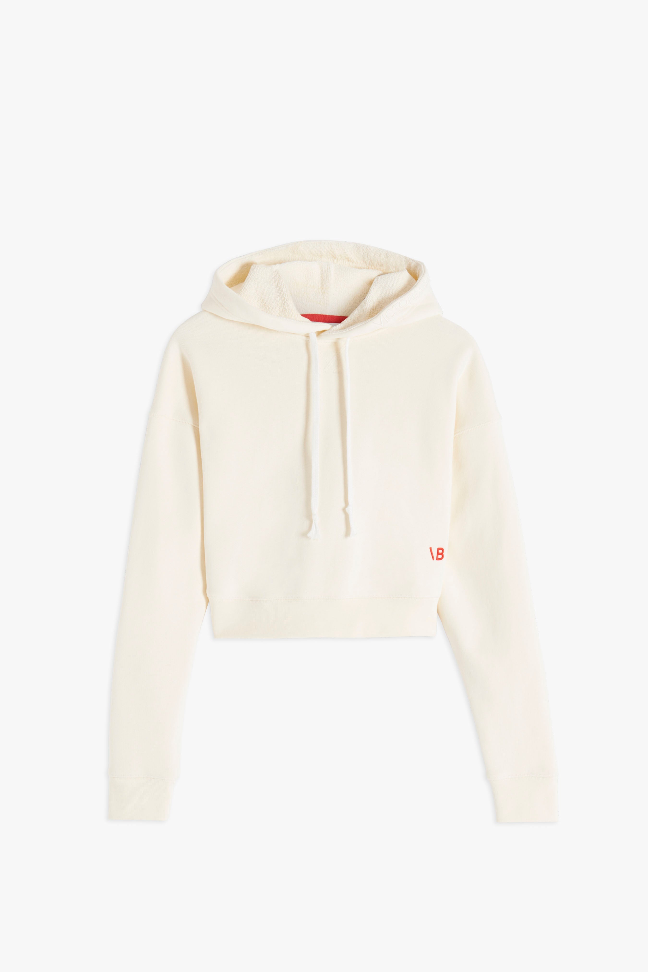 Cropped Hoodie in Ecru - 1