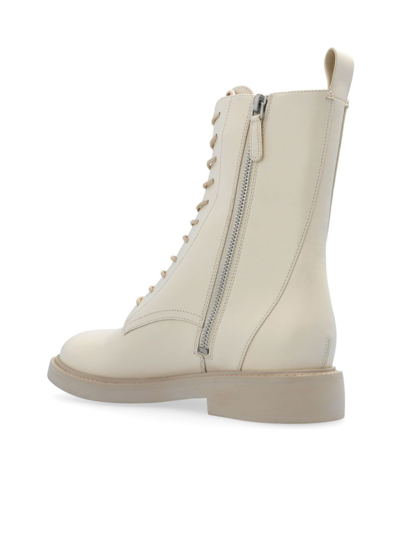 logo-embossed leather boots 5