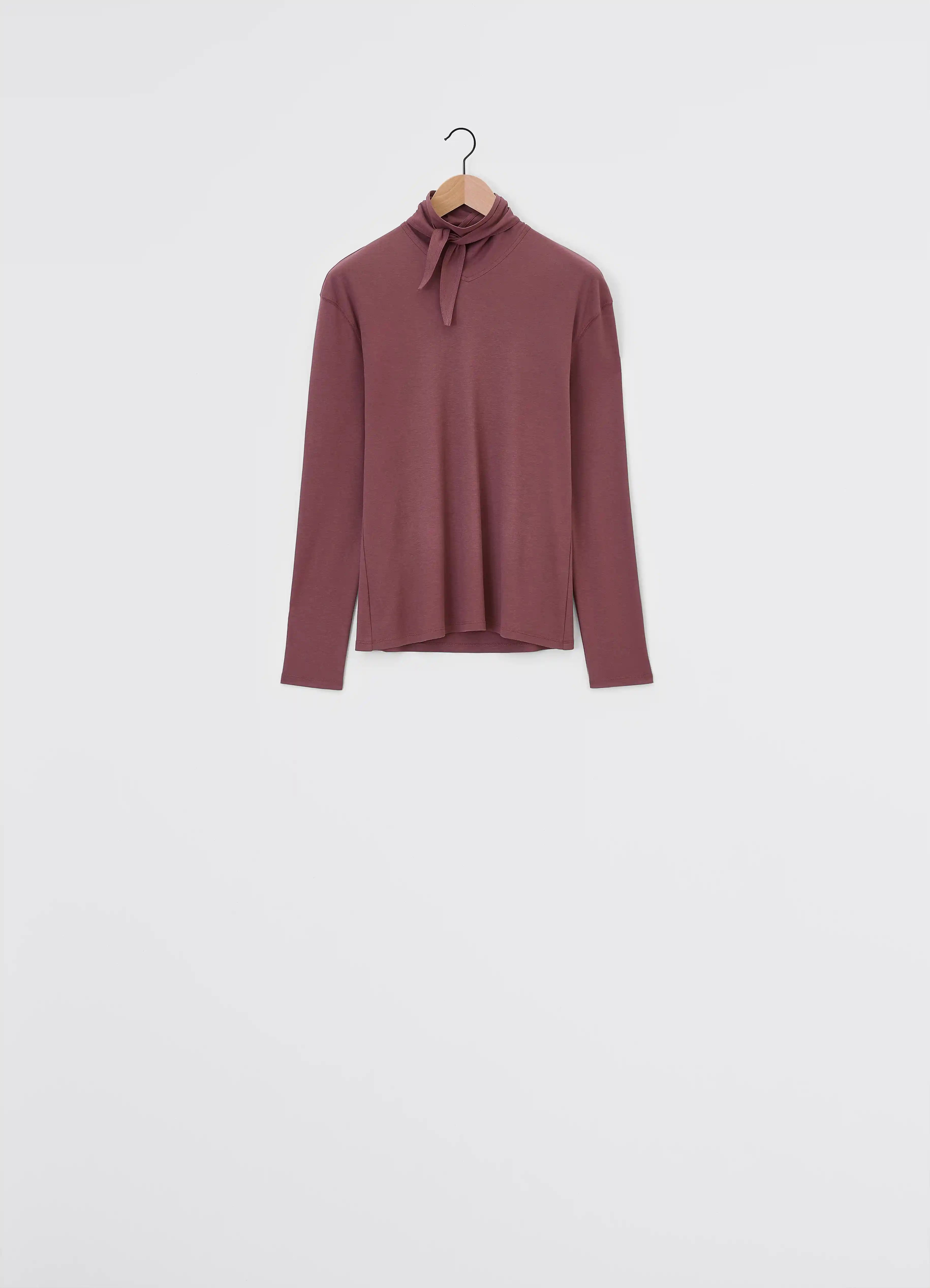 LONG SLEEVE FOULARD TOP - 1