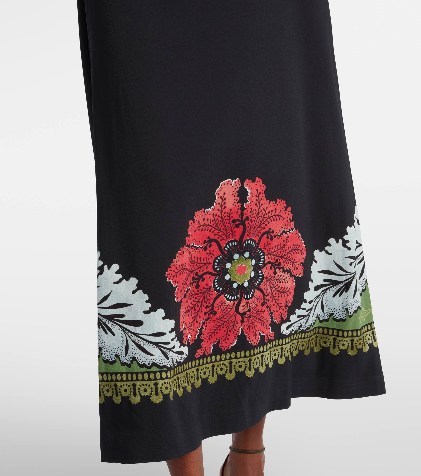 Halle printed satin maxi dress - 5