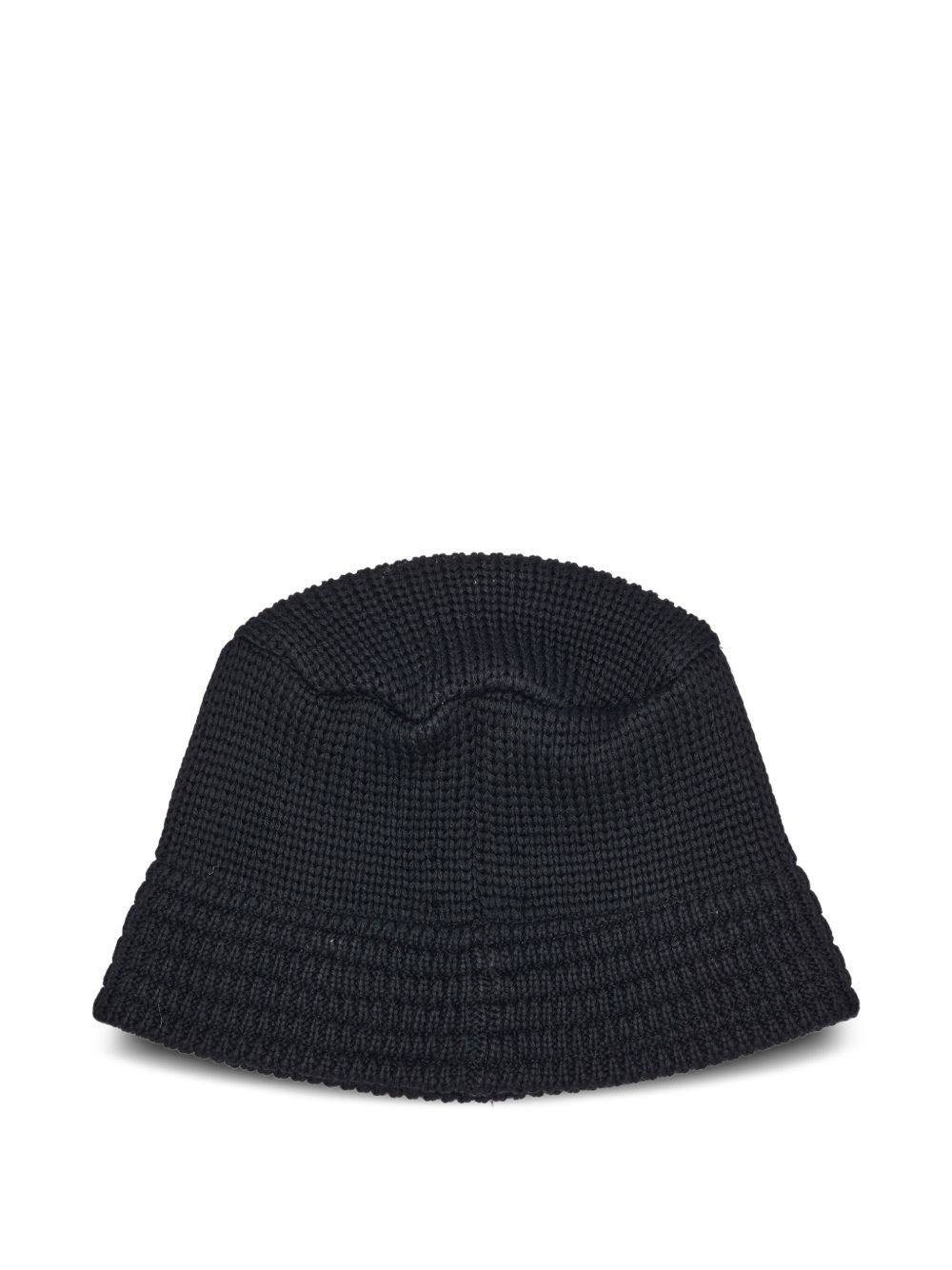 butterfly-embroidered ribbed bucket hat - 2