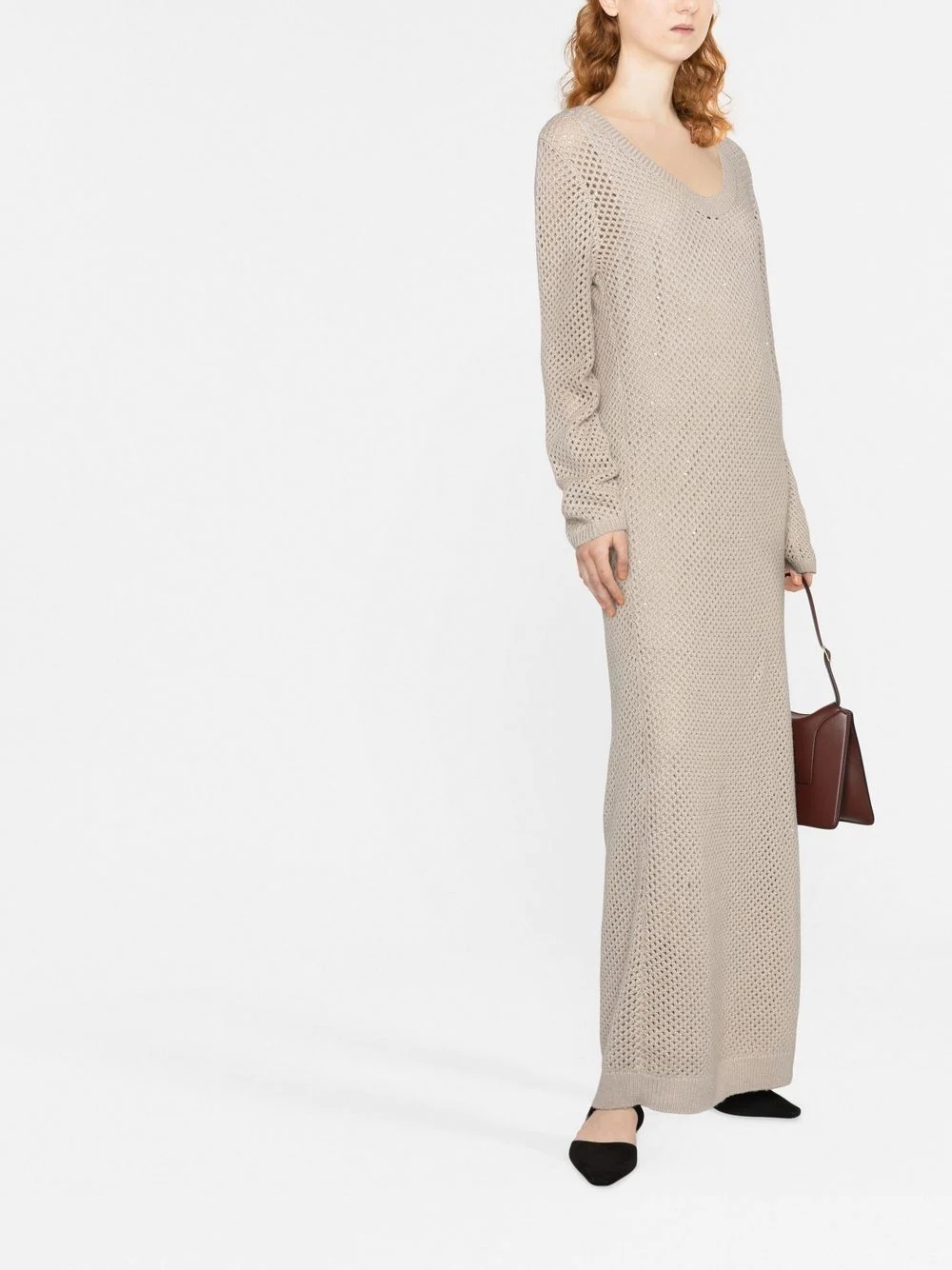 open-knit maxi dress - 4