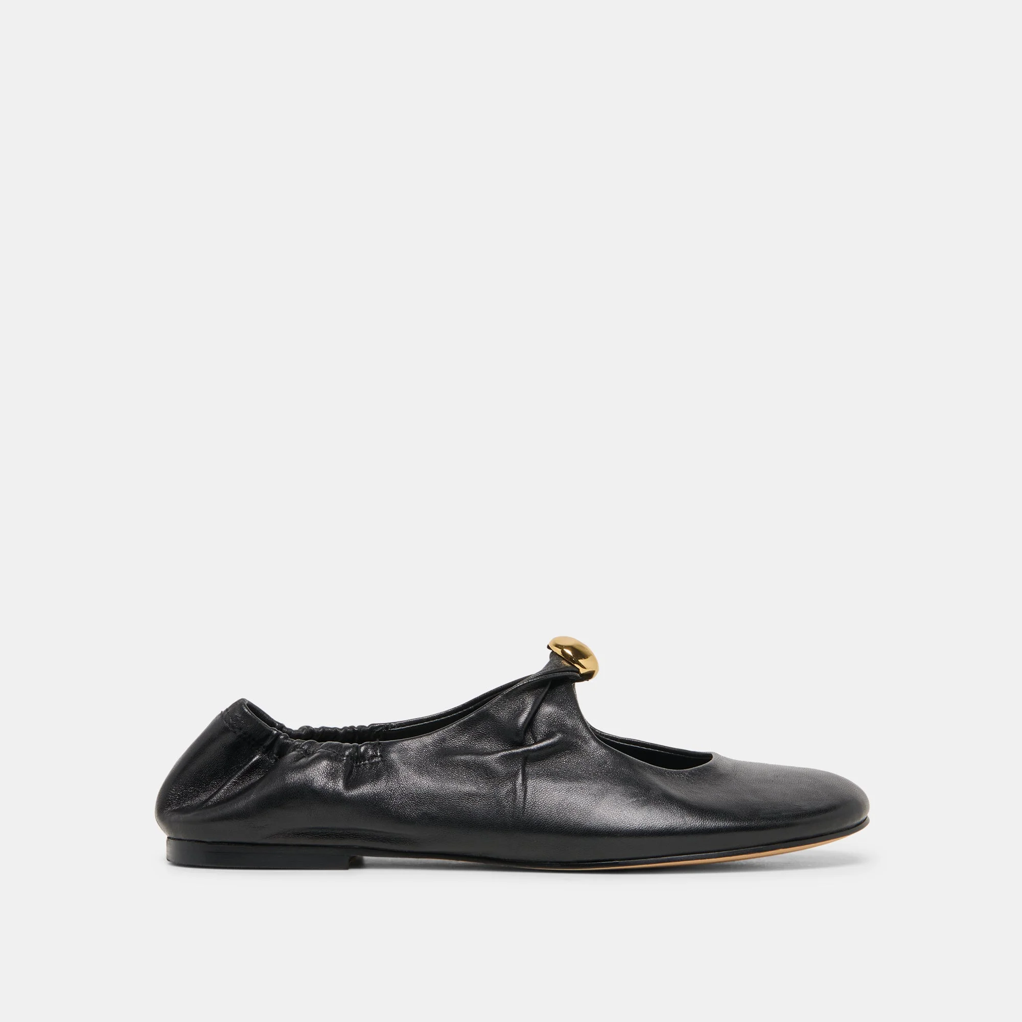 CORNEL FLATS BLACK LEATHER - 1
