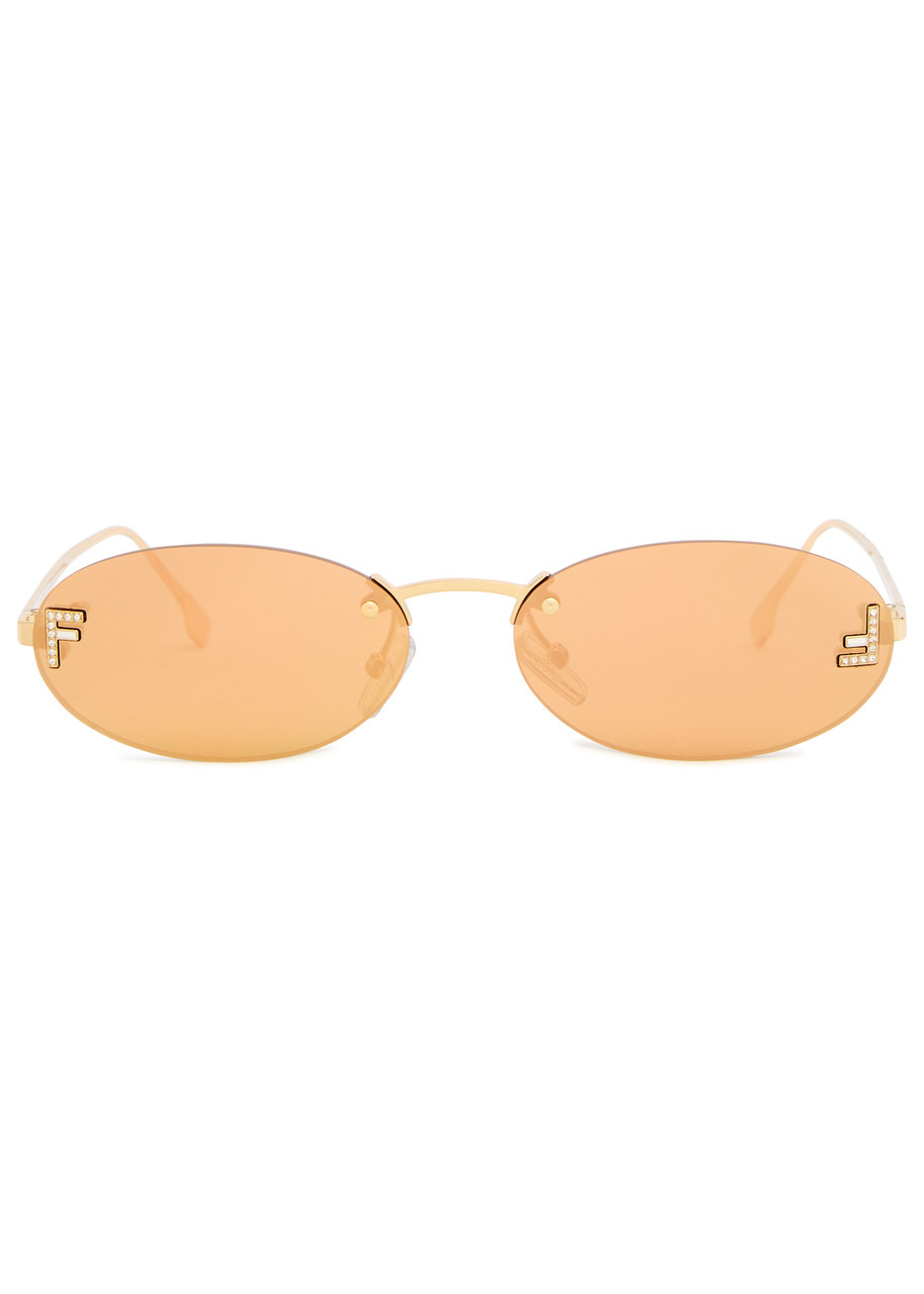 Fendi Narrow Oval-frame Sunglasses - 2