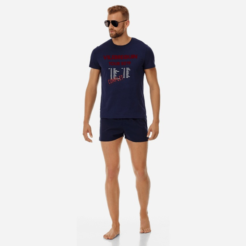Men short and fitted stretch Swim Trunks solid 6