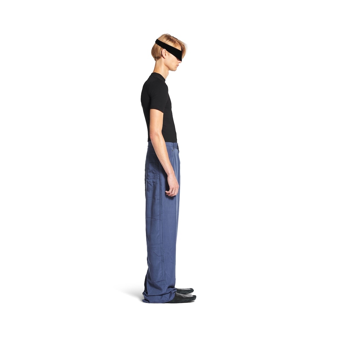 Men's Fluid Denim Pants in Faded Blue - 3