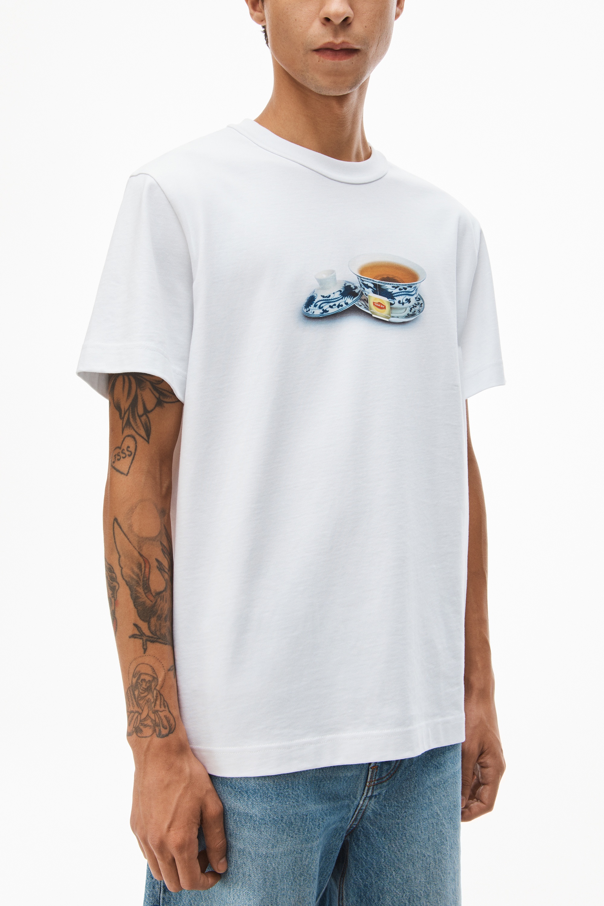 TEACUP GRAPHIC TEE IN COMPACT JERSEY - 3