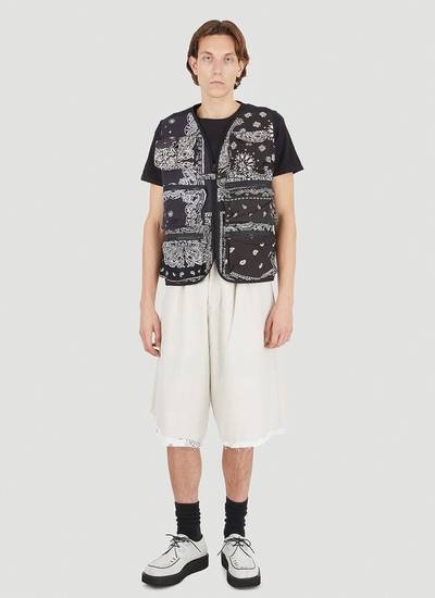 Children of the Discordance Patchwork Sleeveless Jacket in Black outlook