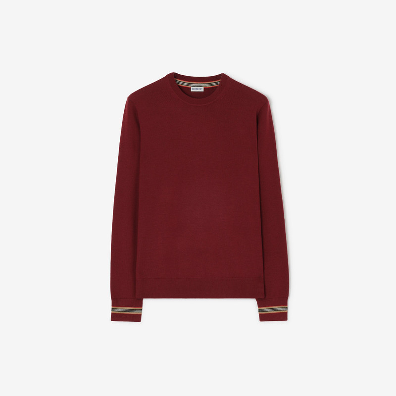 Icon Stripe Trim Wool Sweater 1