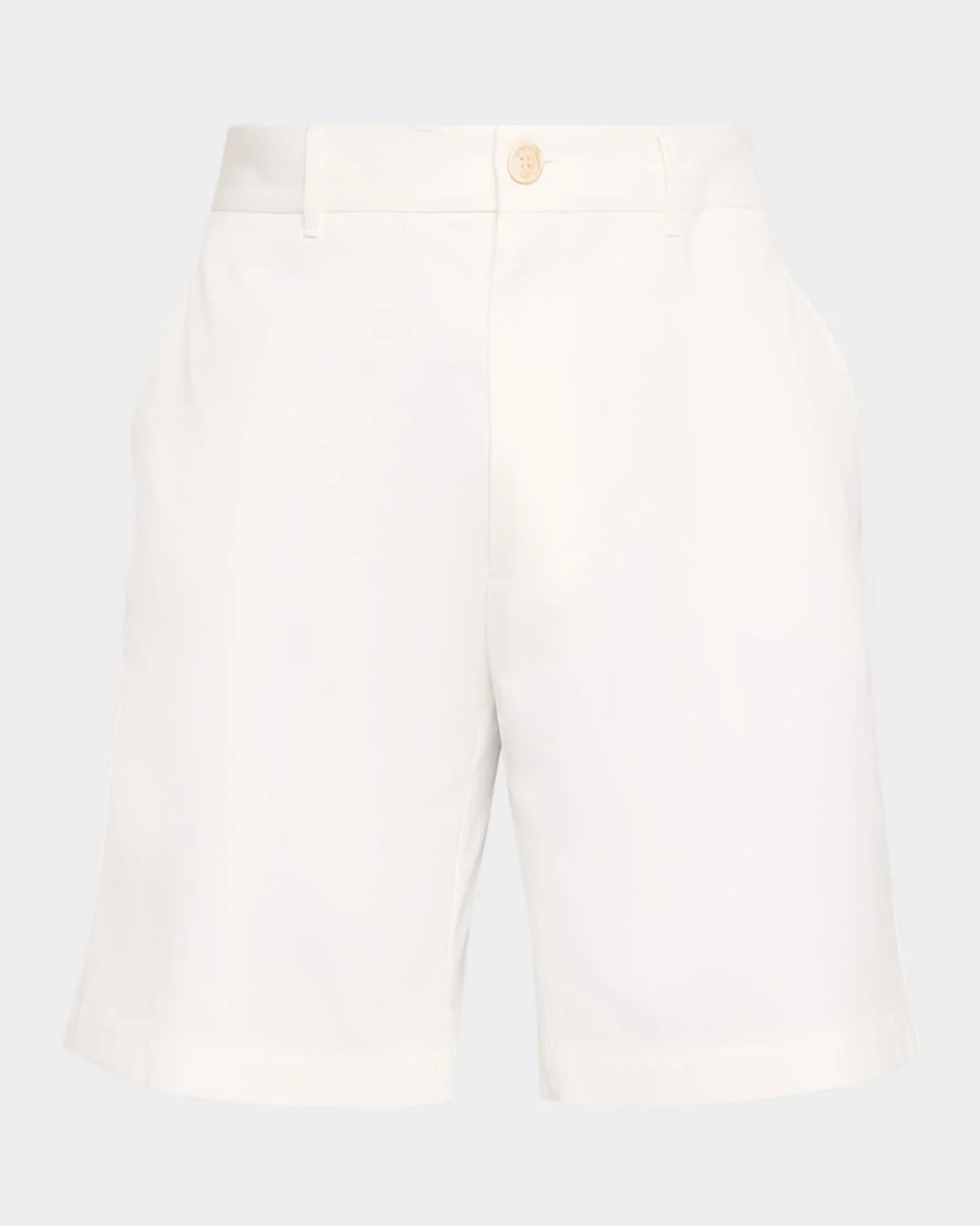 Cotton Mid-Rise Bermuda Shorts - 1