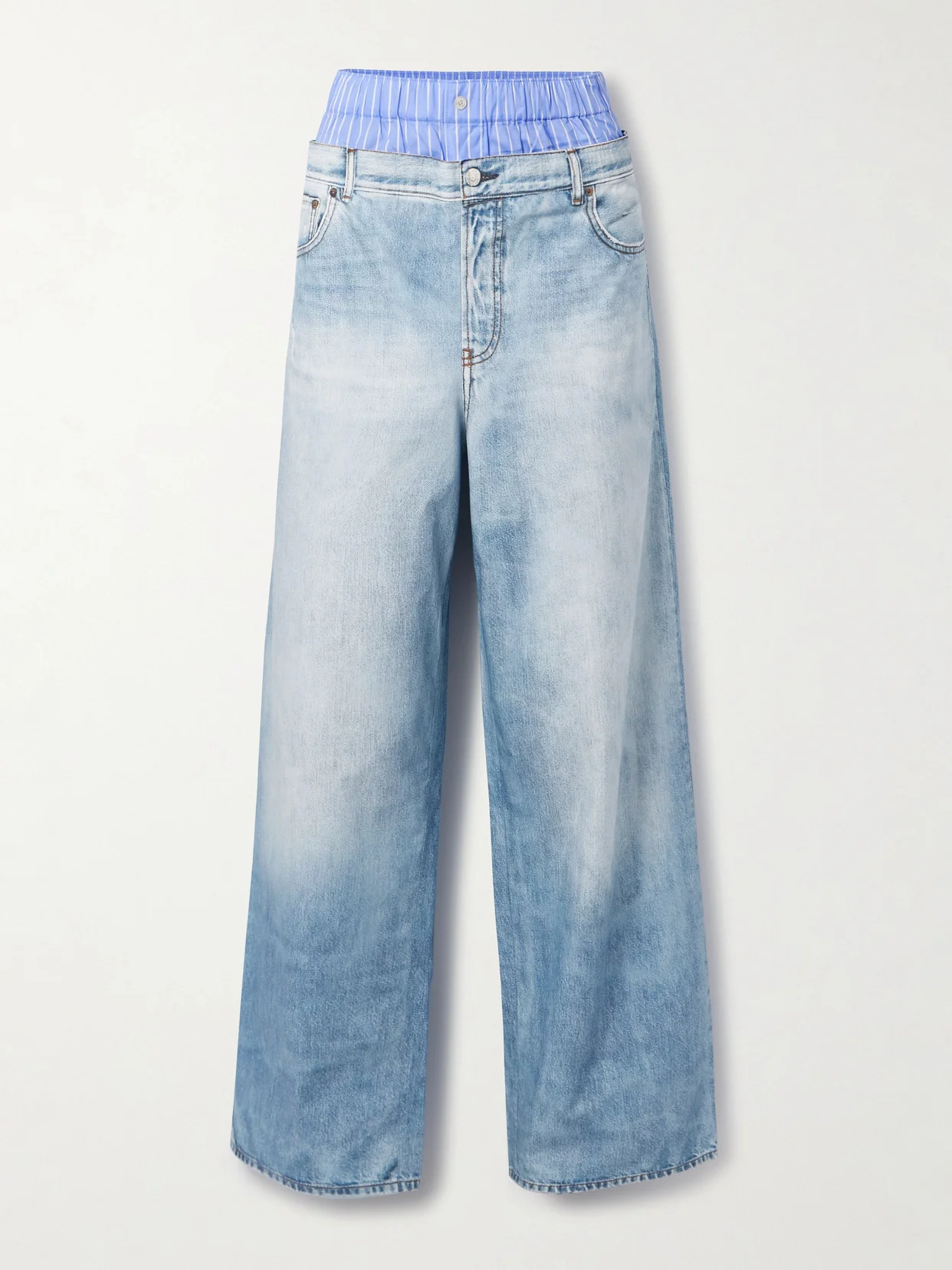 Trompe L'oeil Printed Cotton-poplin Wide-leg Pants - 1