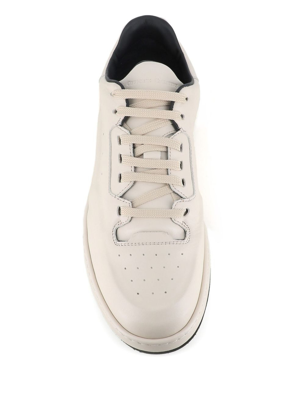 lace-up leather sneakers - 4