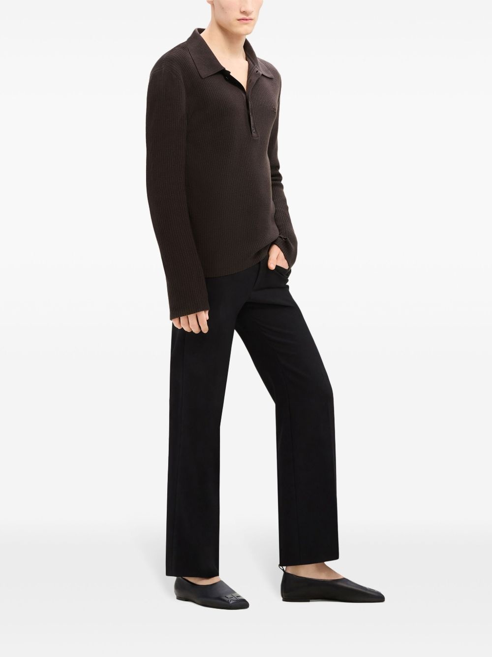 cootn-wool blend polo - 3