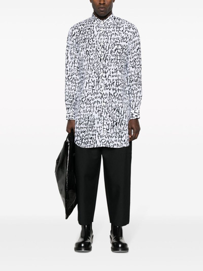 Comme des Garçons Homme Plus abstract-print long shirt outlook