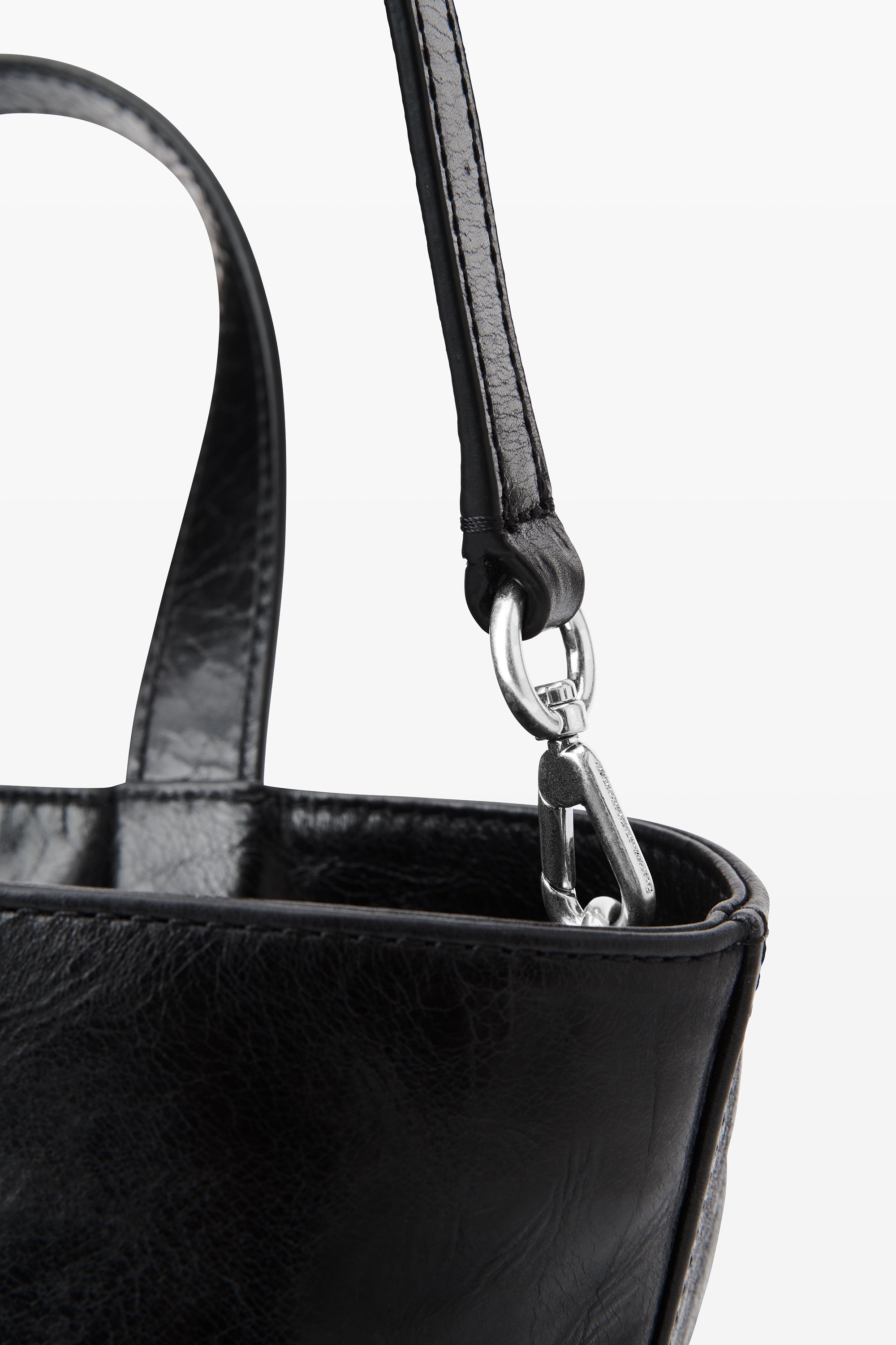 Punch Small Tote in Crackle Patent Leather - 6