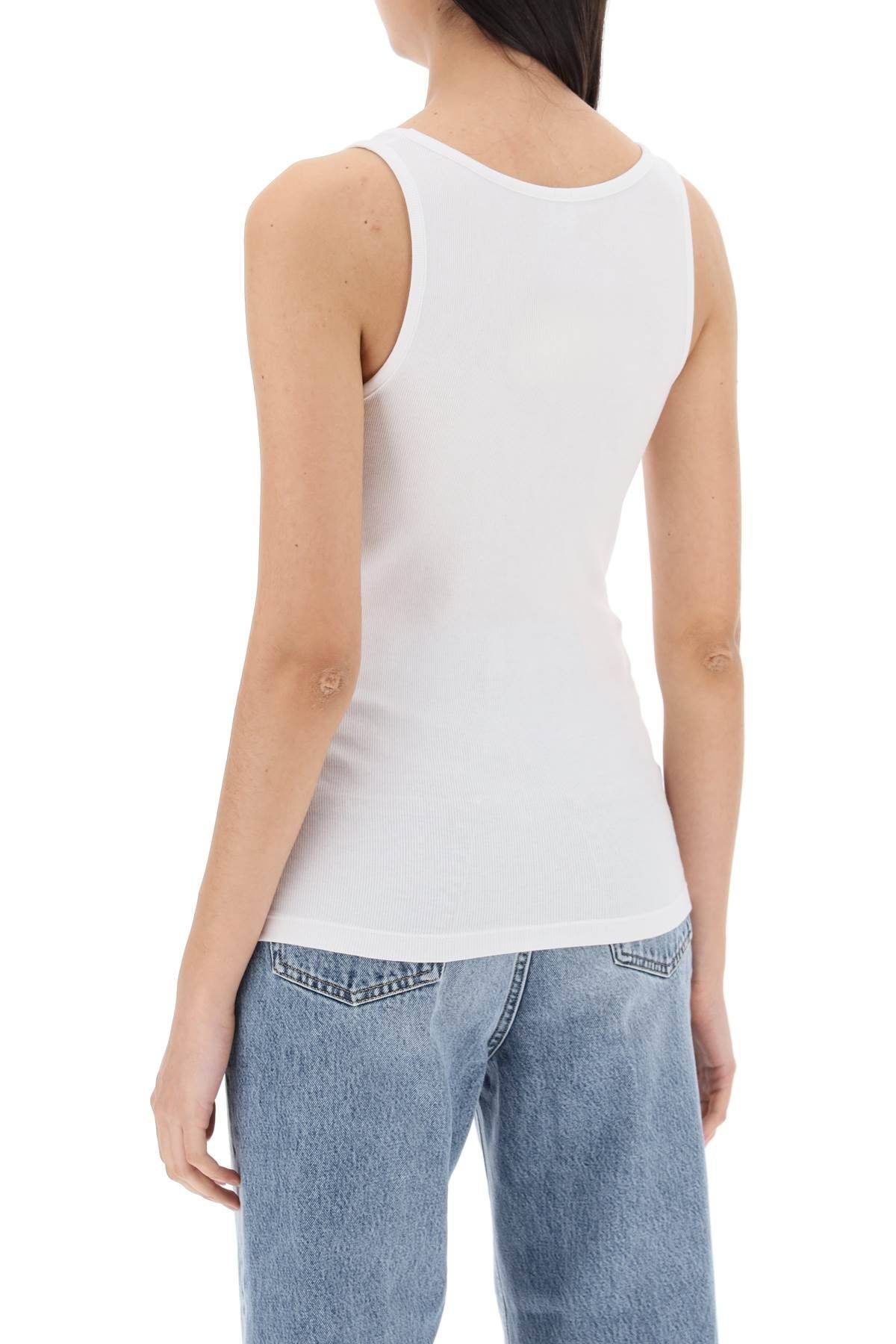 "RIBBED JERSEY TANK TOP WITH - 4