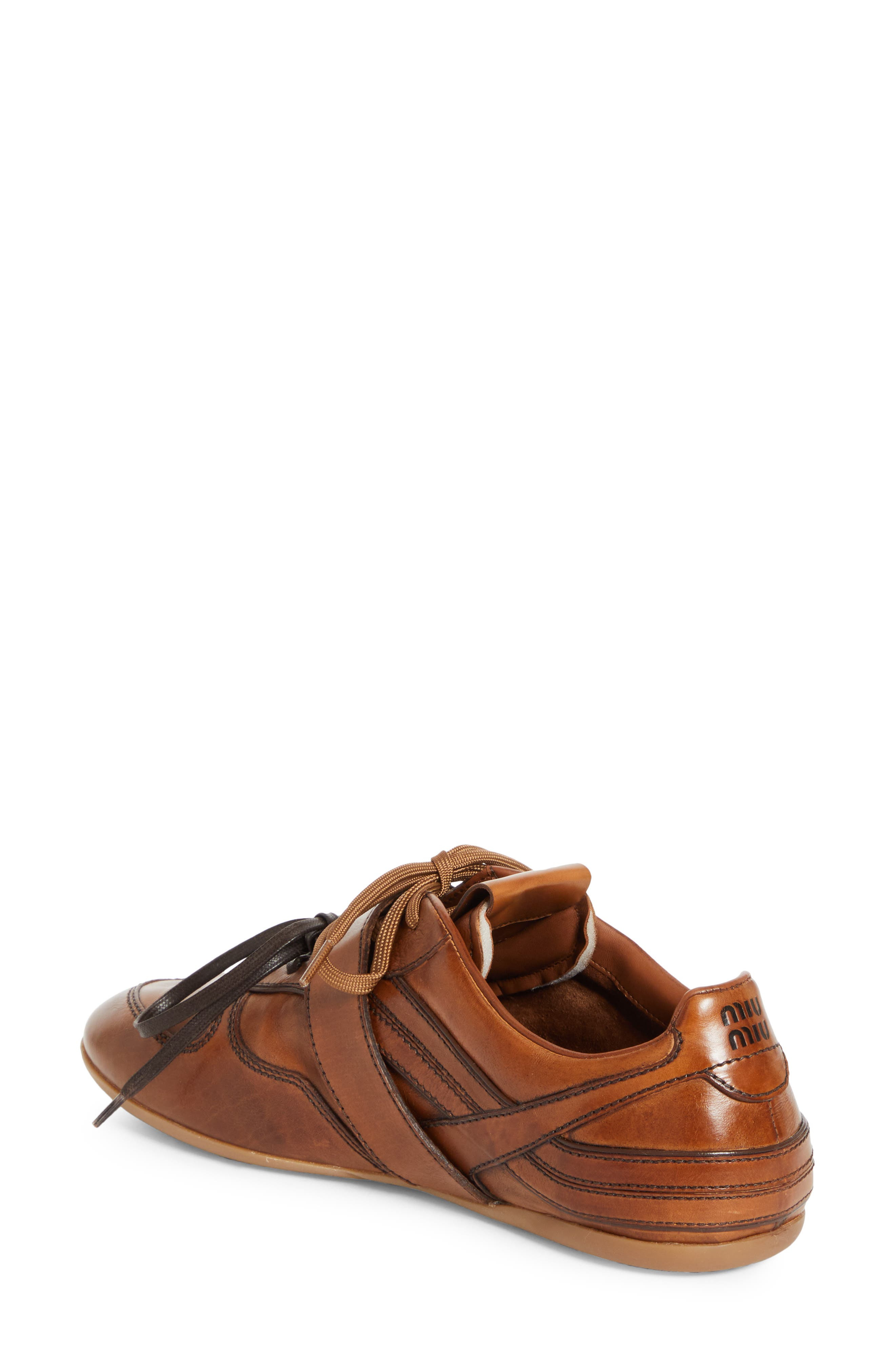 Miu Miu Gymnasium Sneaker in Cognac at Nordstrom - 2