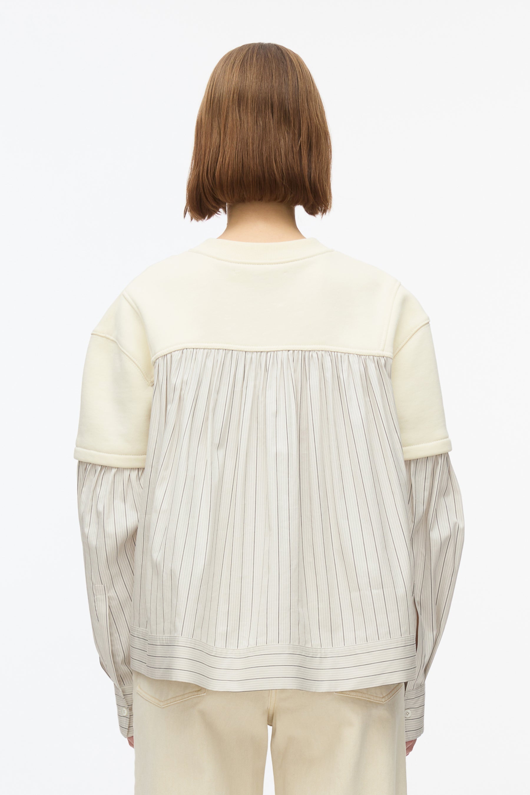 Gathered Poplin Sweatshirt - 5