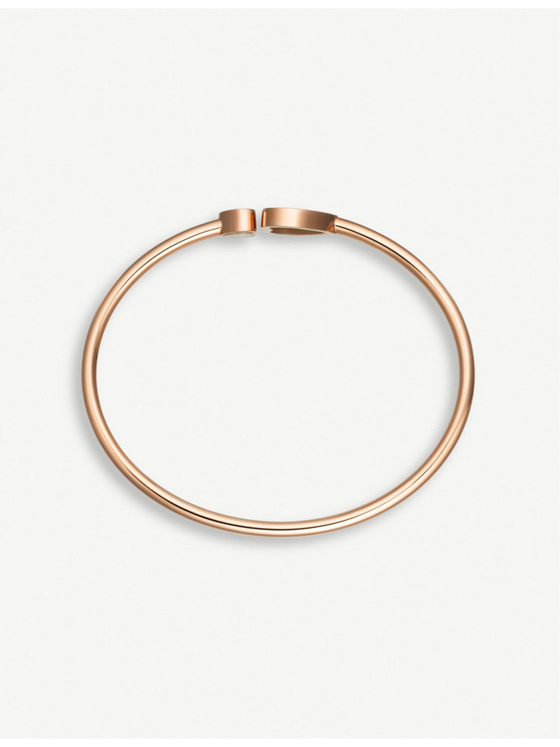 Chopard x 007 Happy Hearts Golden Hearts 18ct rose-gold and 0.19ct white-diamond bangle 3