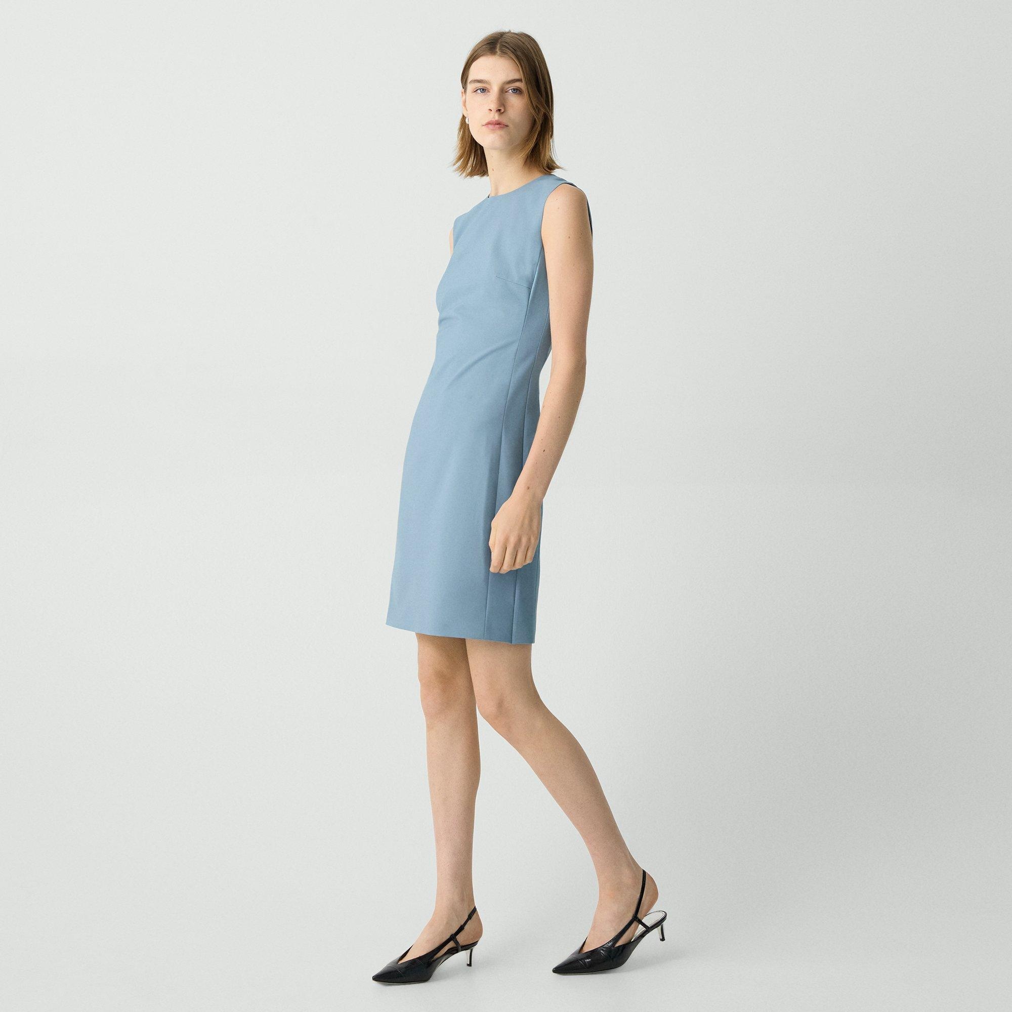 Sleeveless Fitted Dress in Good Wool - 2