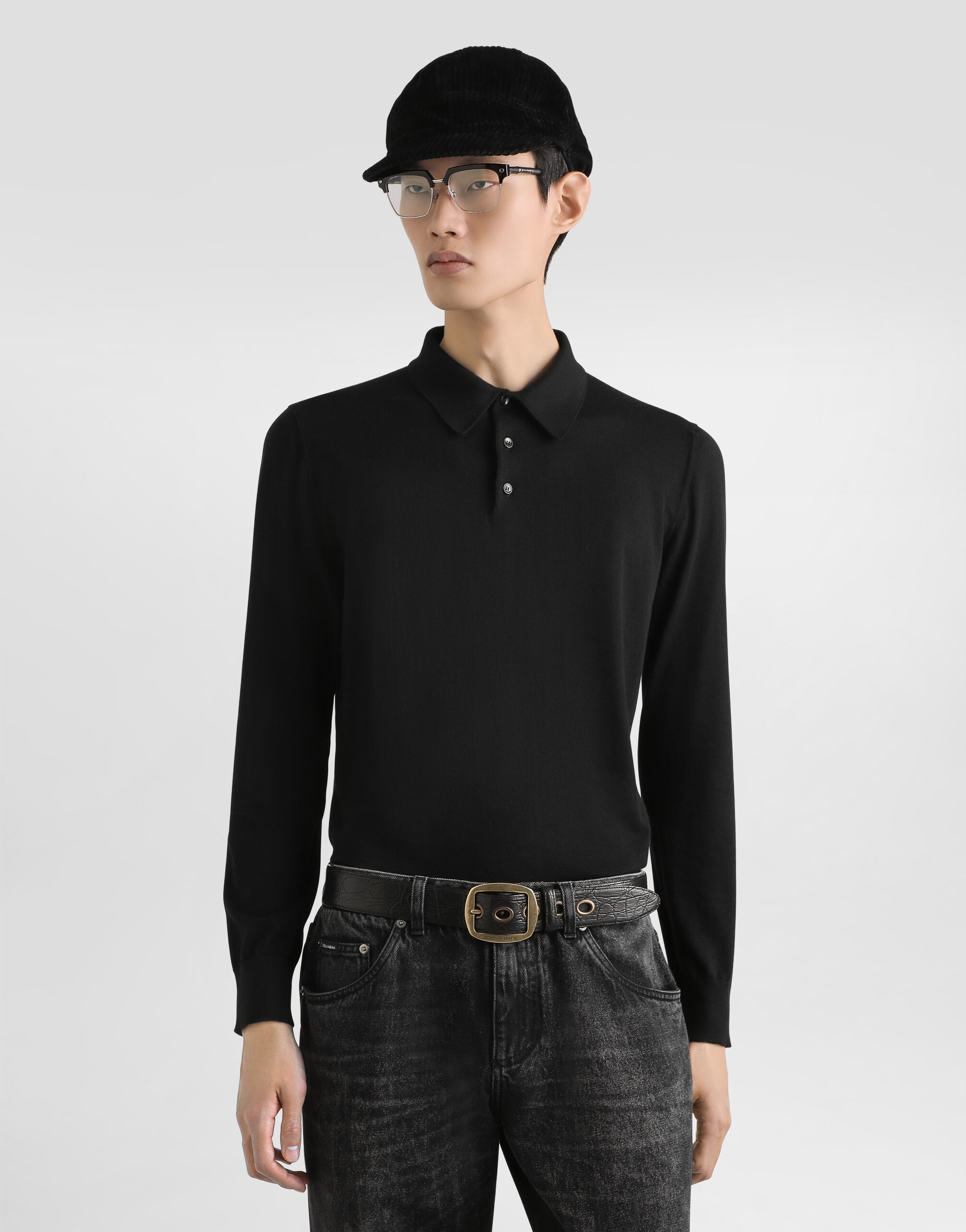 Fine-gauge cashmere polo shirt - 4