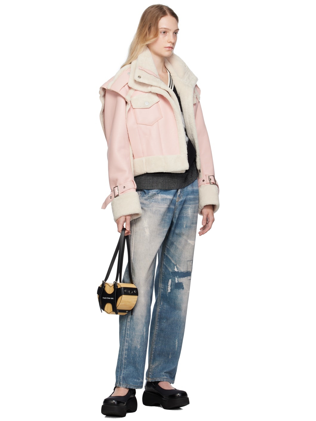 OPEN YY Blue Jean Effect Jeans | ssense | REVERSIBLE