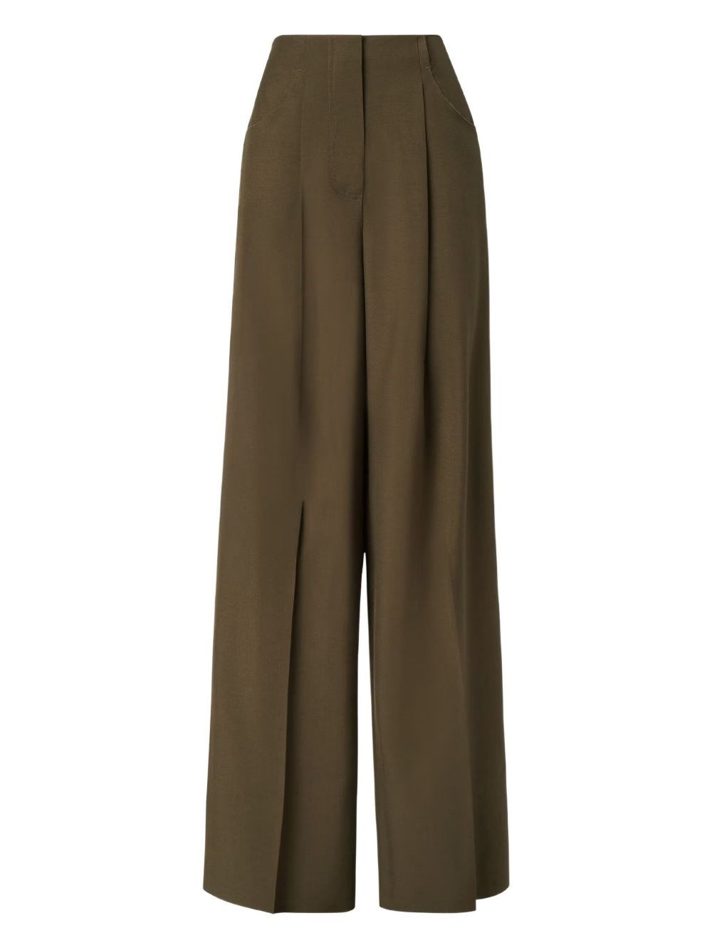 Wool wide-leg trousers - 1