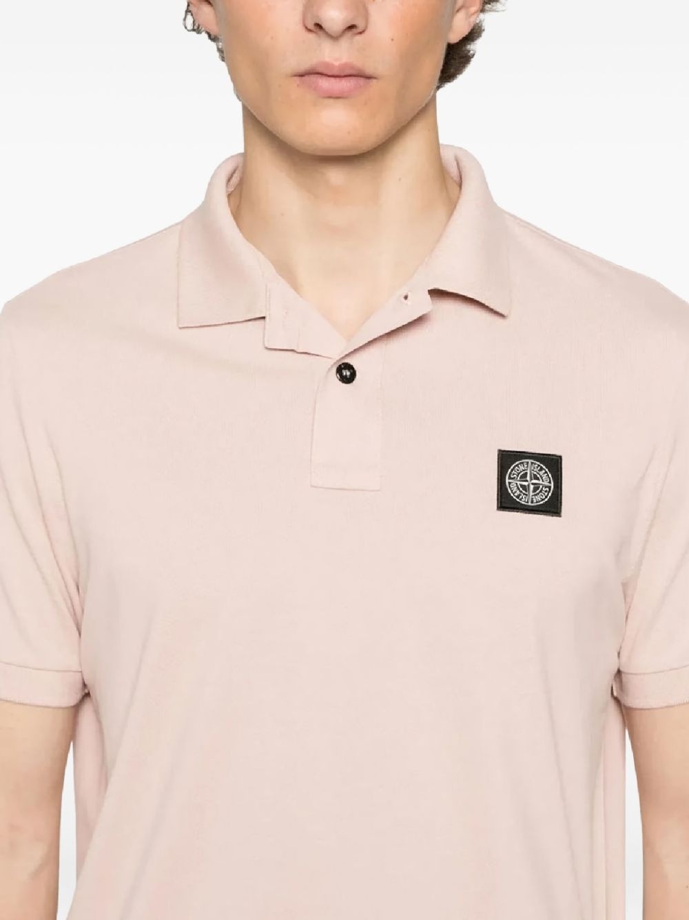 logo-patch polo shirt - 3