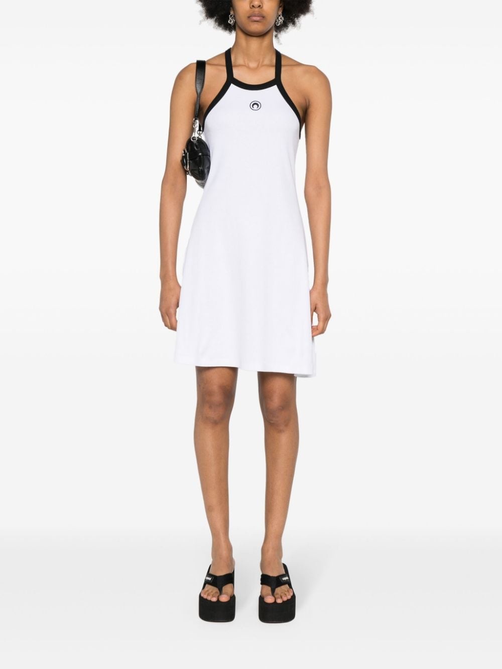 Crescent Moon-embroidered mini dress - 2