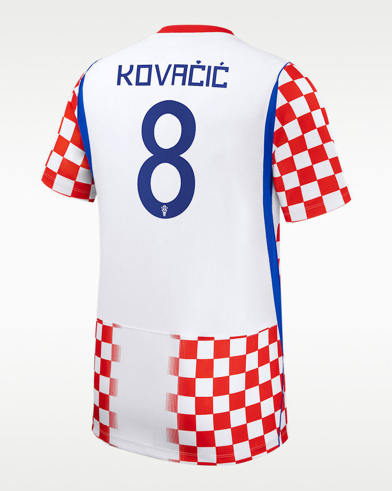 Mateo Kovačić Croatia National Team 2026 Stadium Home Men's Nike Dri-FIT Soccer Jersey 1