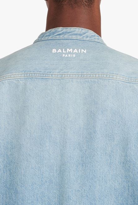 Light blue eco-designed denim shirt - 6