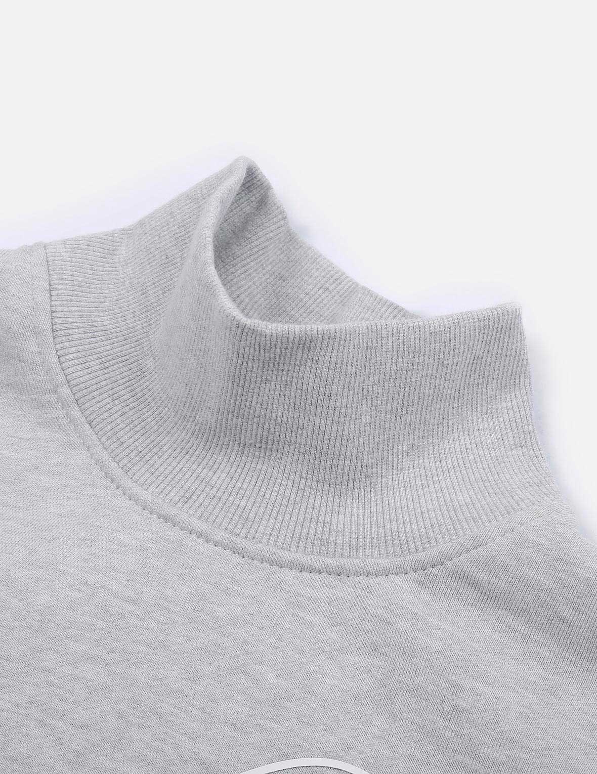 Triple Seagull Print Turtle Neck Sweatshirt - 9
