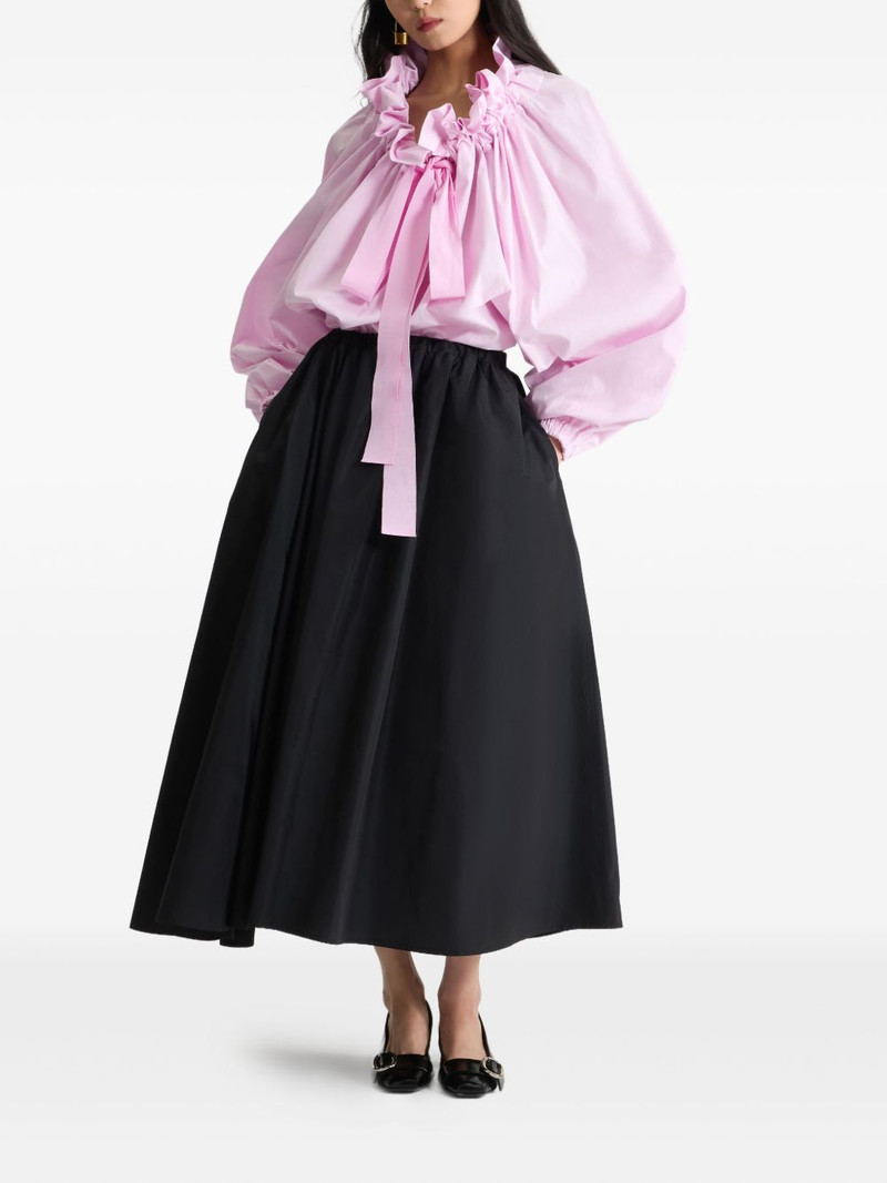 PATOU ruffled-neck balloon-sleeve blouse outlook