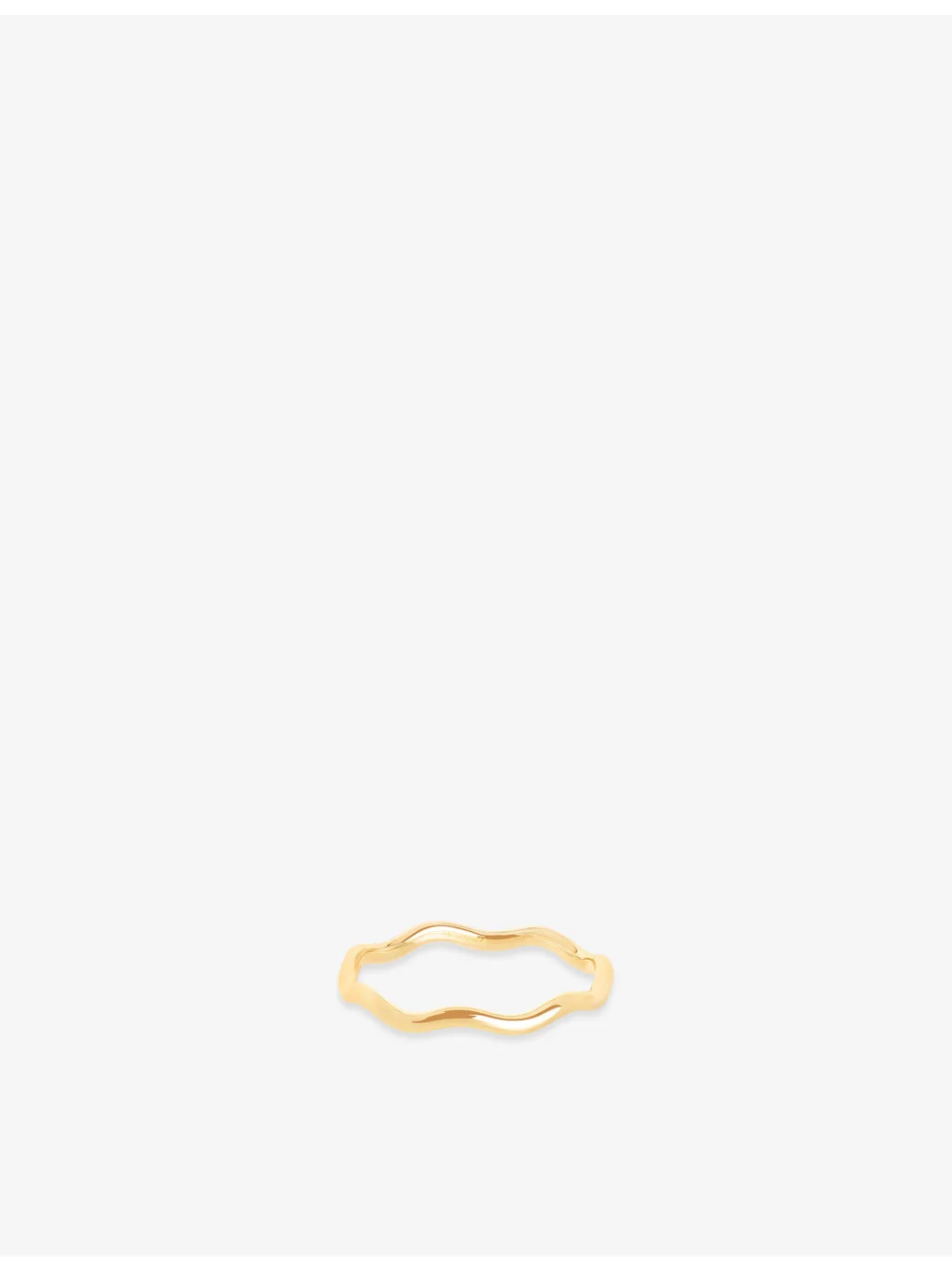 Wave 14ct Gold Band Ring - 1