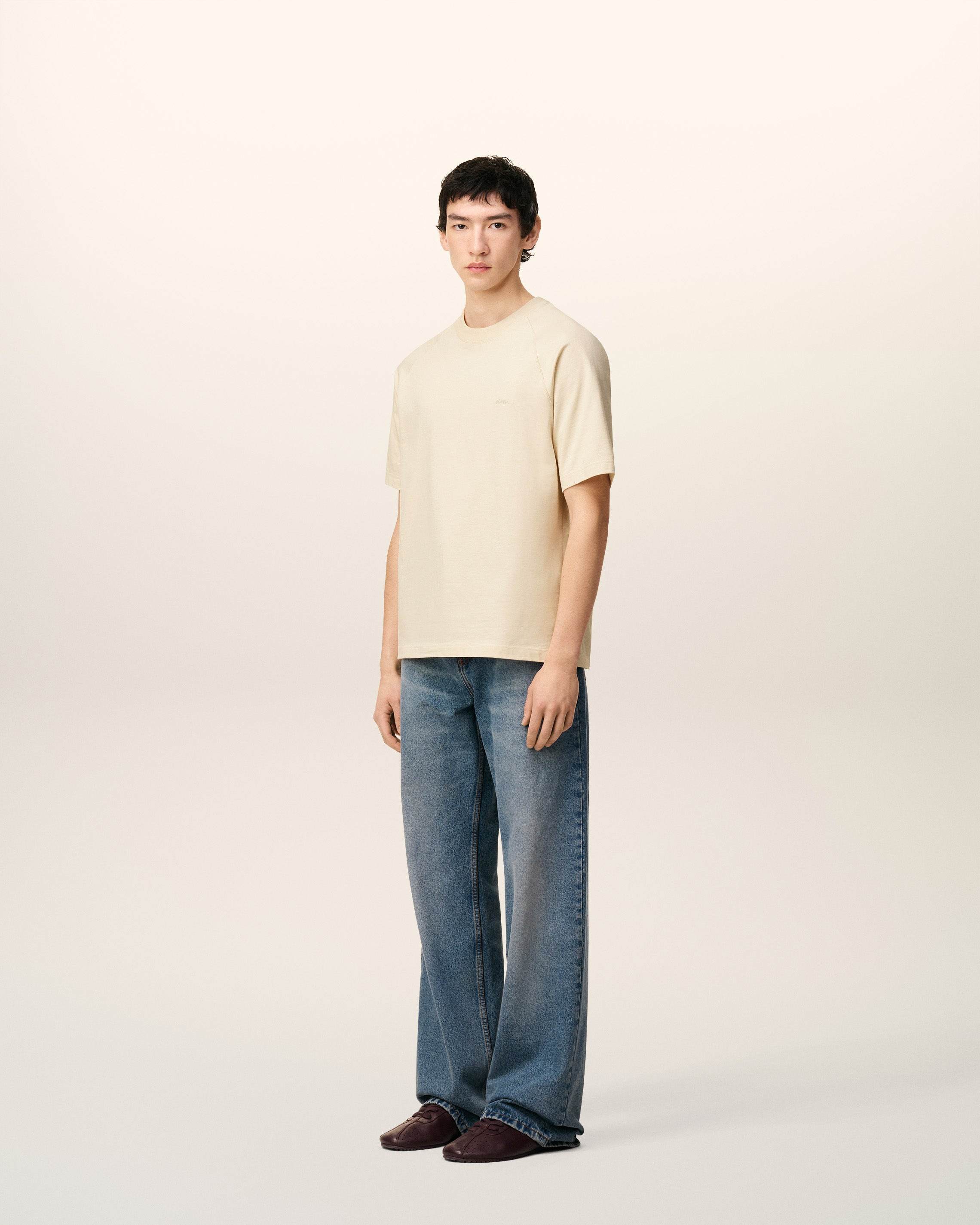 WHITE COTTON SHORT SLEEVES T-SHIRT - 6