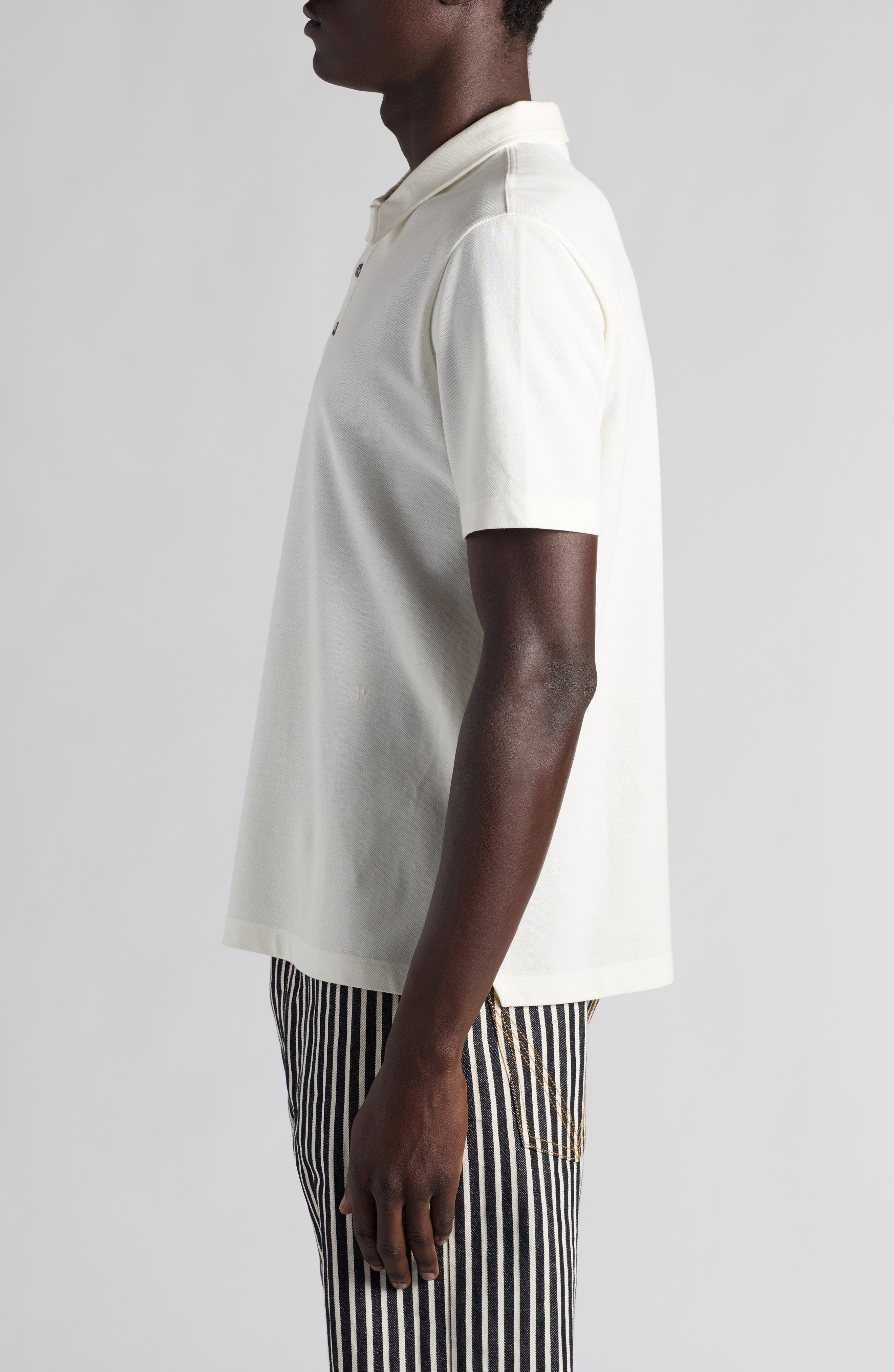 Cotton Blend Piqué Knit Polo - 3