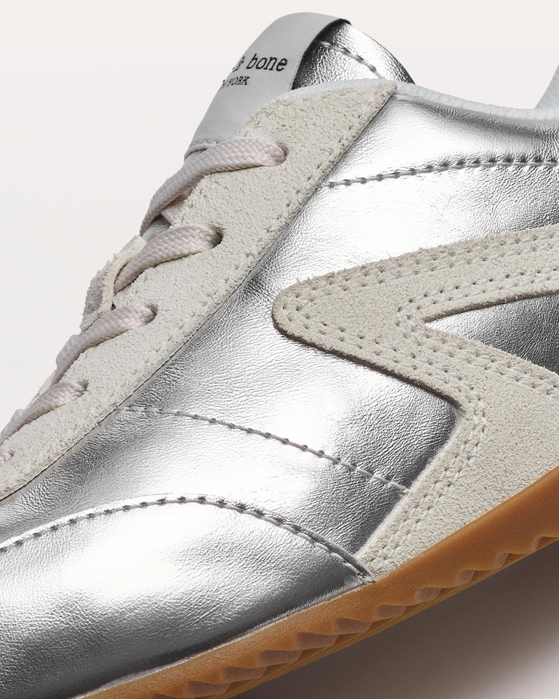 Ultra Slim Retro Runner Sneakers
Metallic Leather & Suede 6