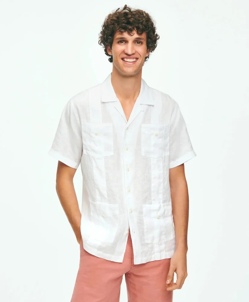 Irish Linen Short Sleeve Guayabera Shirt - 1