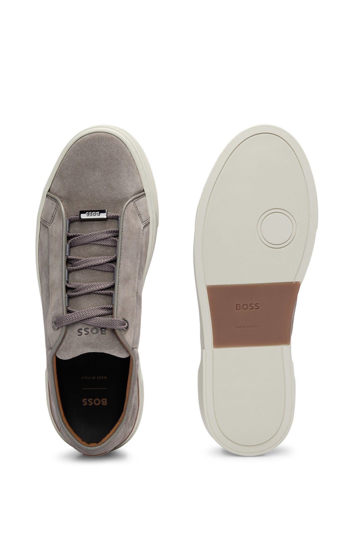 GARY SUEDE LOW-TOP TRAINERS WITH BRANDED LACE LOOP - 4