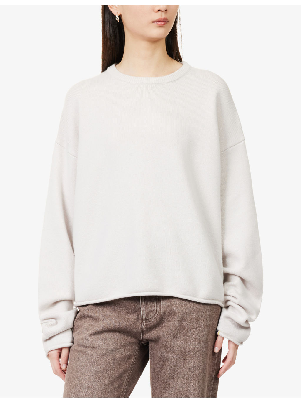 N426 Comfy Long-Sleeve Cashmere Blend Knitted Jumper - 3