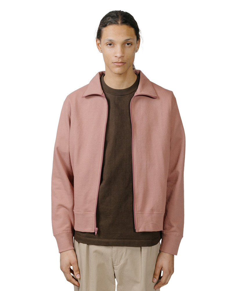 LADY WHITE CO. Textured Full Zip Deep Mauve outlook