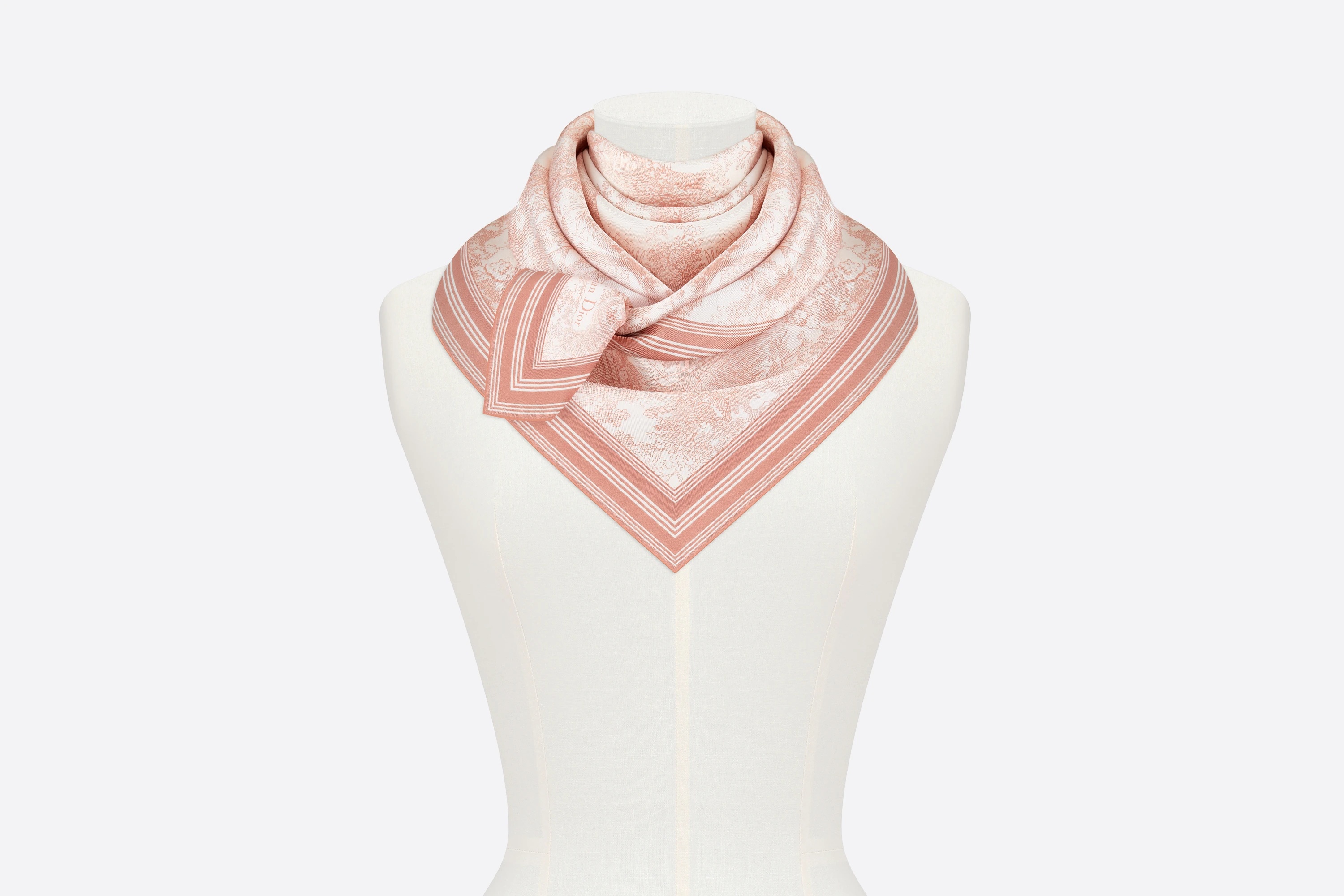 Toile de Jouy Square Scarf - 4