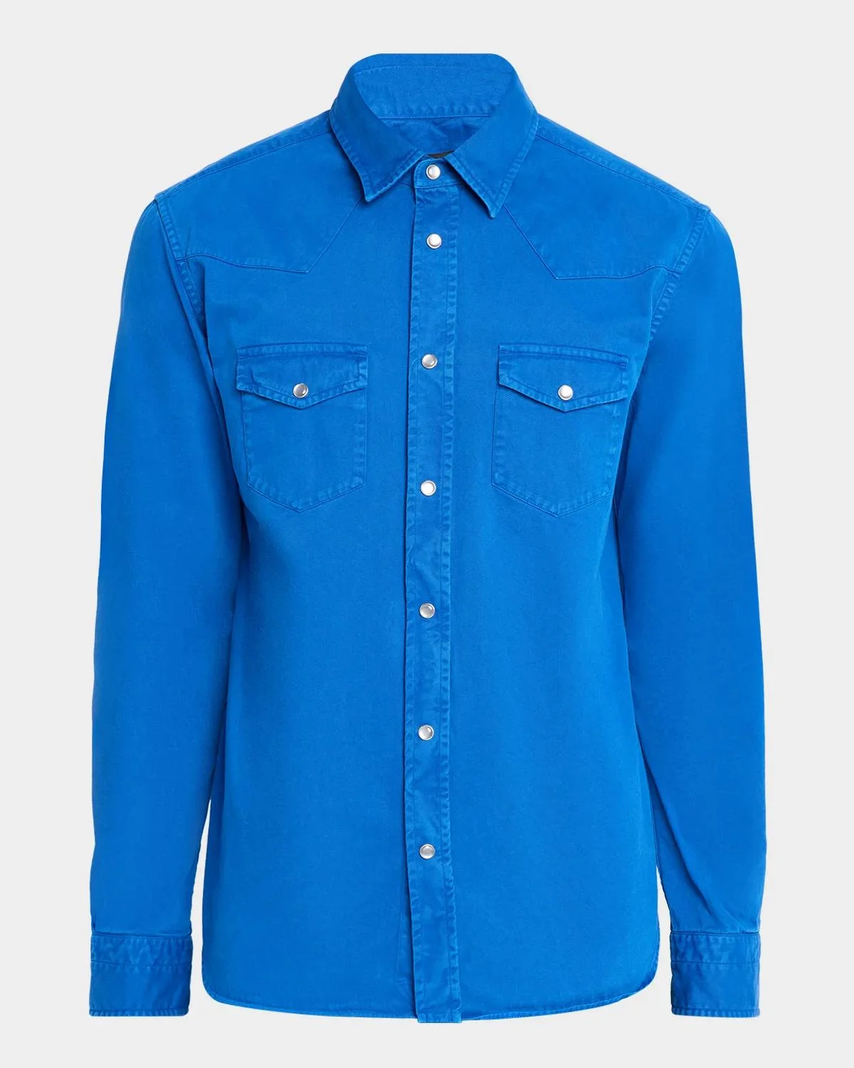 Men's Peached Twill Snap-Front Western Shirt - 1