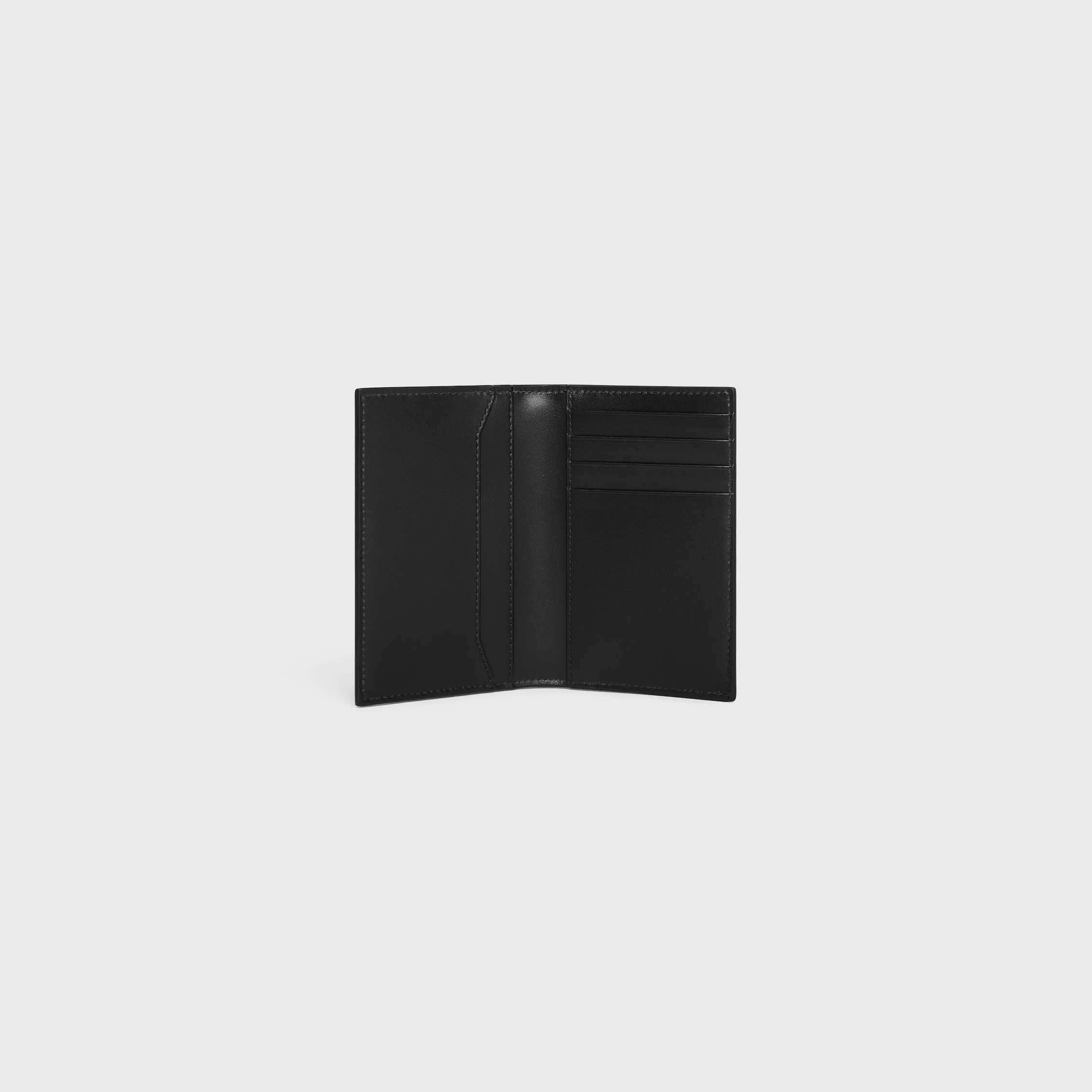 VERTICAL CARD HOLDER in Grained Calfskin - 4