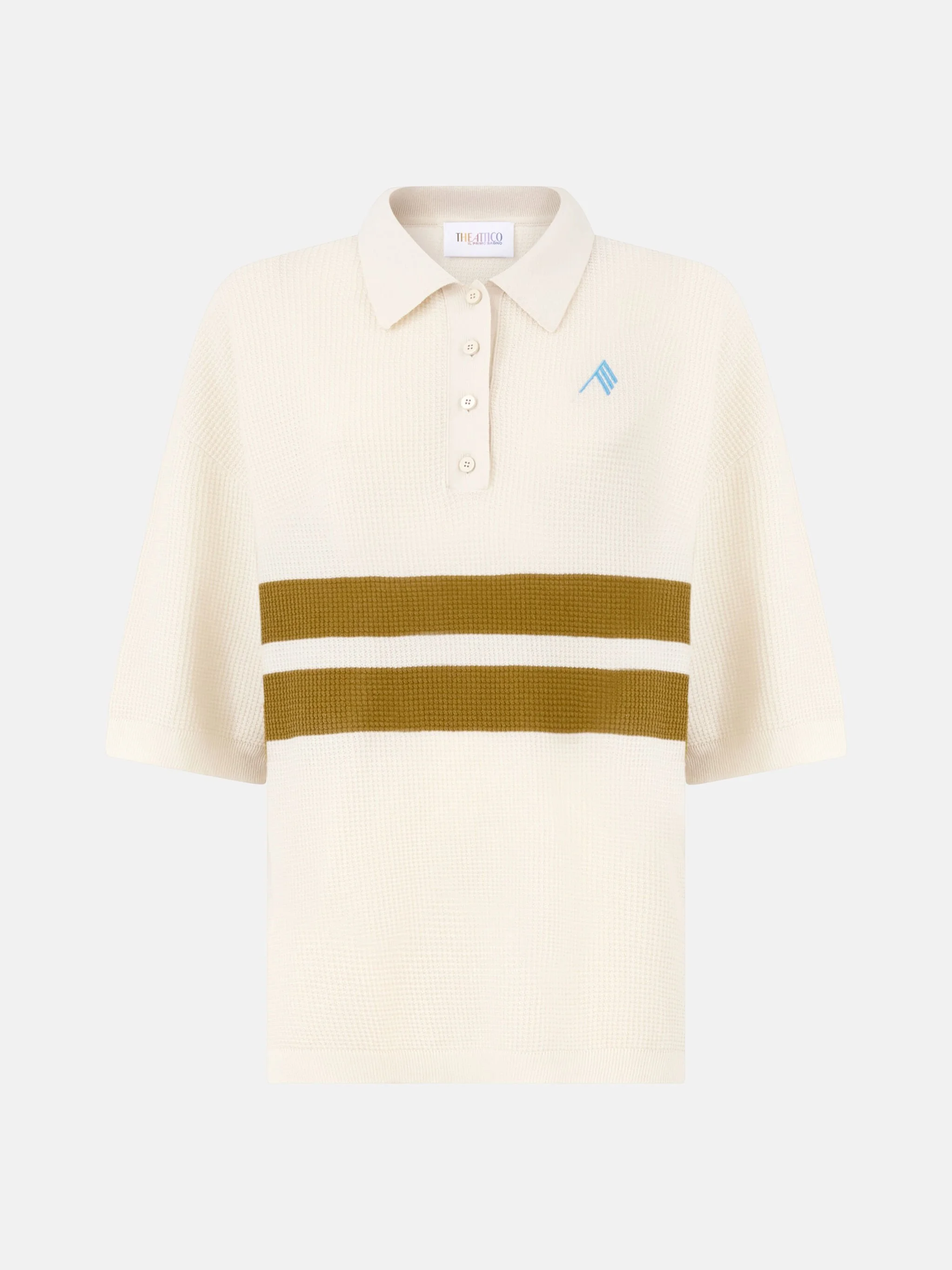 LIGHT YELLOW AND DARK BROWN T-SHIRT - 1