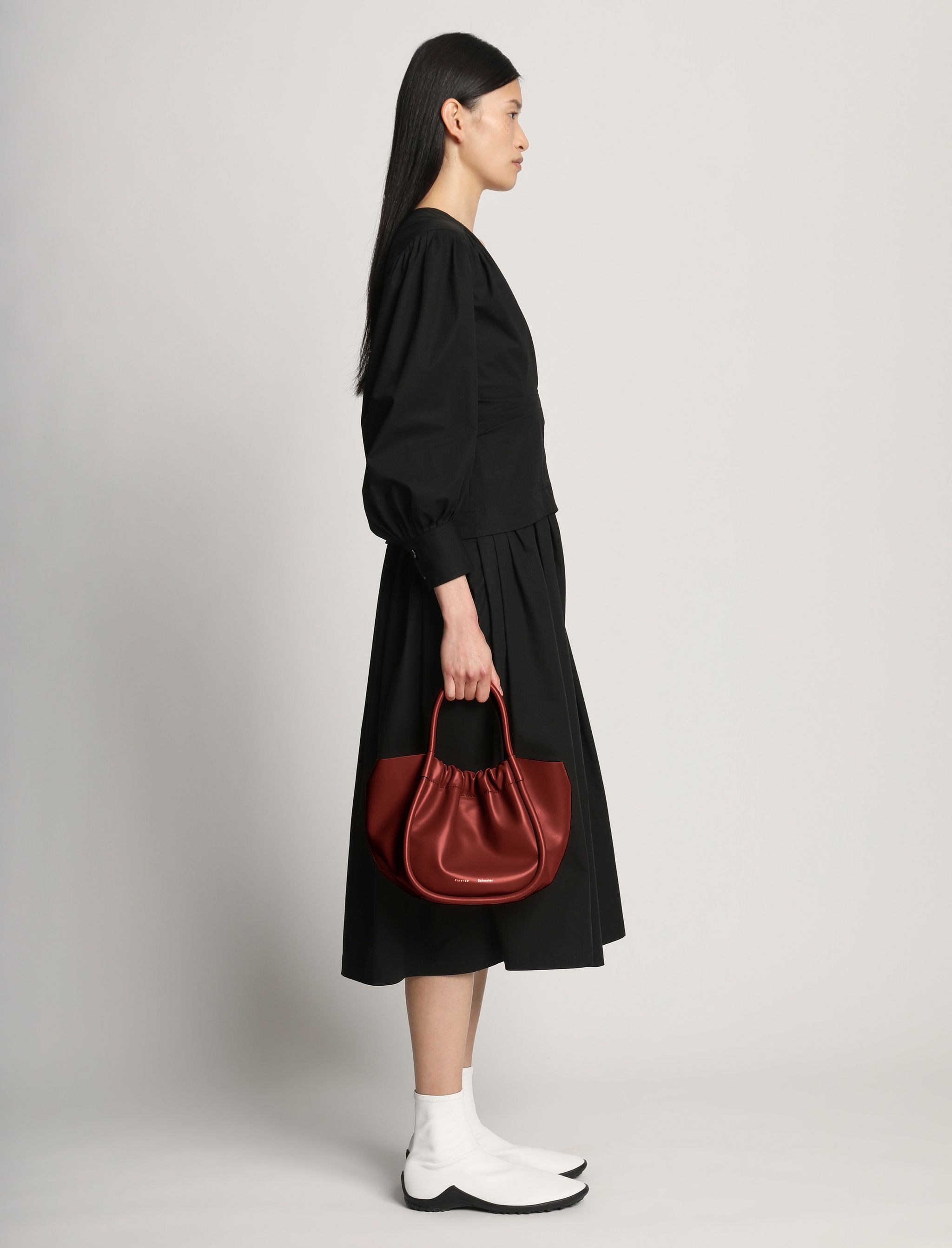 Small Ruched Crossbody Tote - 6