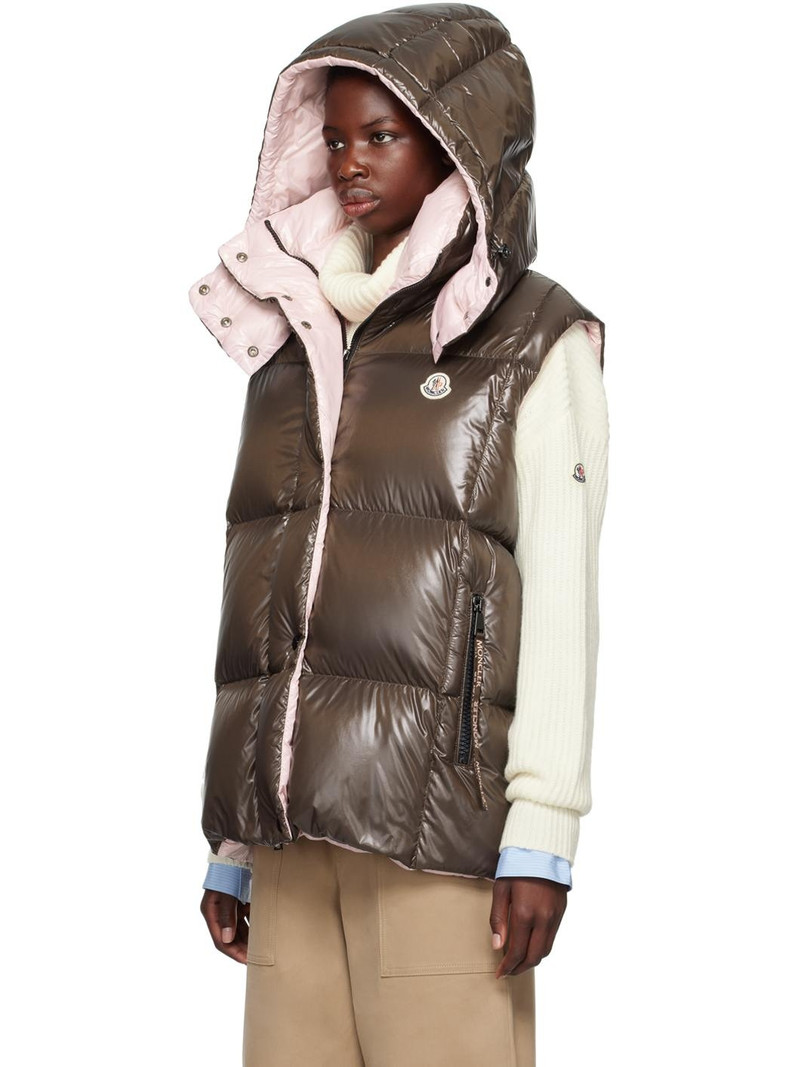 Moncler Brown Luzule Down Vest outlook